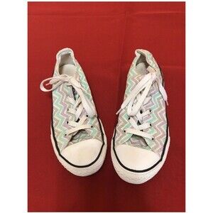 Converse Chuck Taylor Lace Up Low Top Pastel Zig Zag Pattern Sz 3 Women